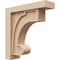 Ekena Millwork 4"W x 16"D x 16"H Thin Alma Rough Cedar Woodgrain TimberThane Corbel, Primed Tan CORUR04X16X16ALMRCPR - alternate 1